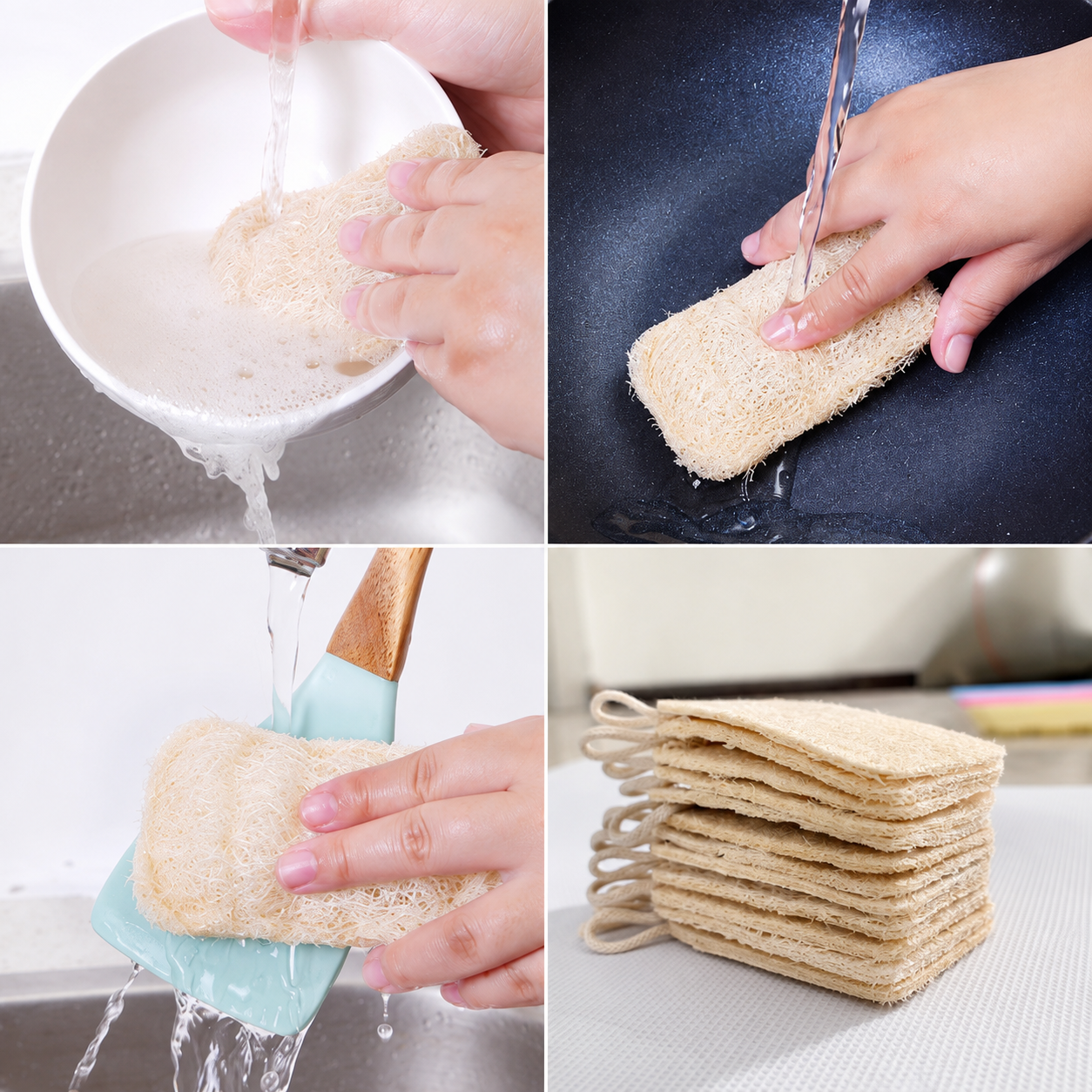 Natural Loofah Kitchen Scrubber