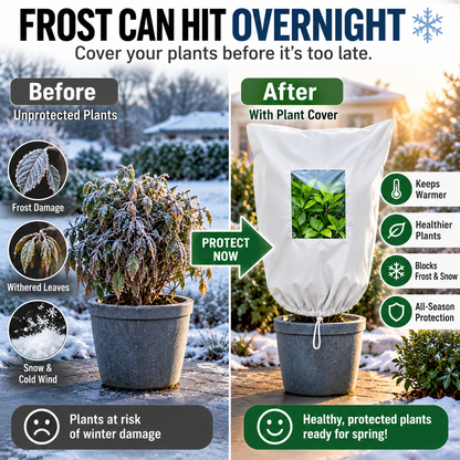 🔥 ❄️ Last Day Buy 2 Get 2 Free 🌿 Winter Plant Frost Protection Covers for Pots & Trees 🌱❄️