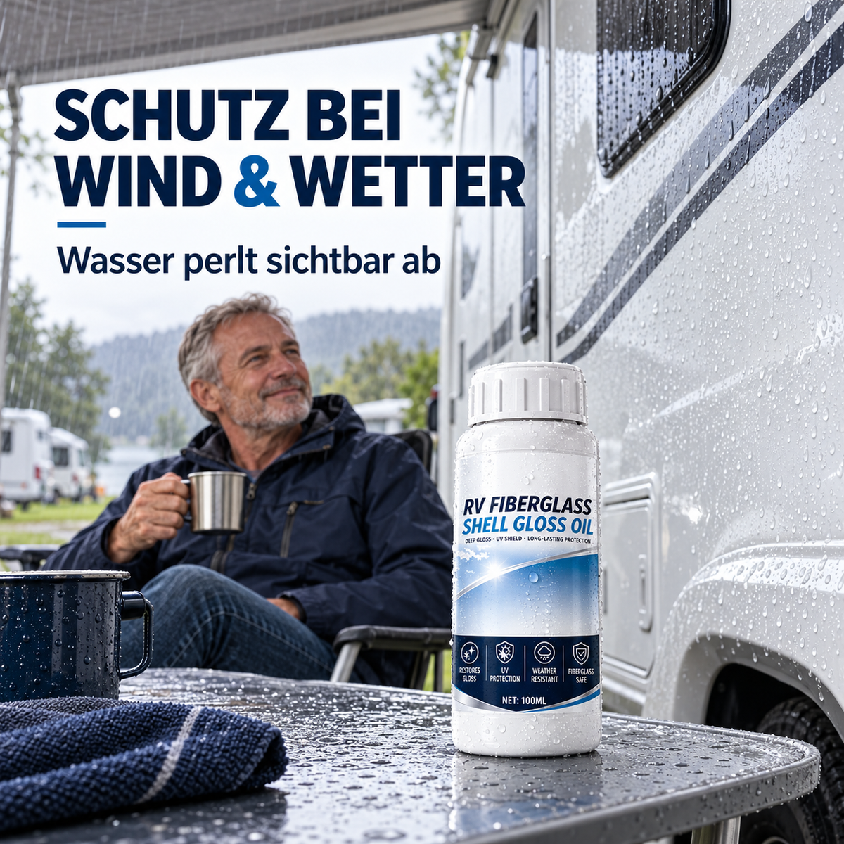 🔥 50% OFF 🚐 Fiberglass Gloss Restorer for RVs, Boats & Trailers – with UV & Weather Protection