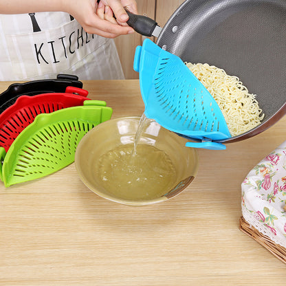 CLIP-ON SILICONE POT STRAINER