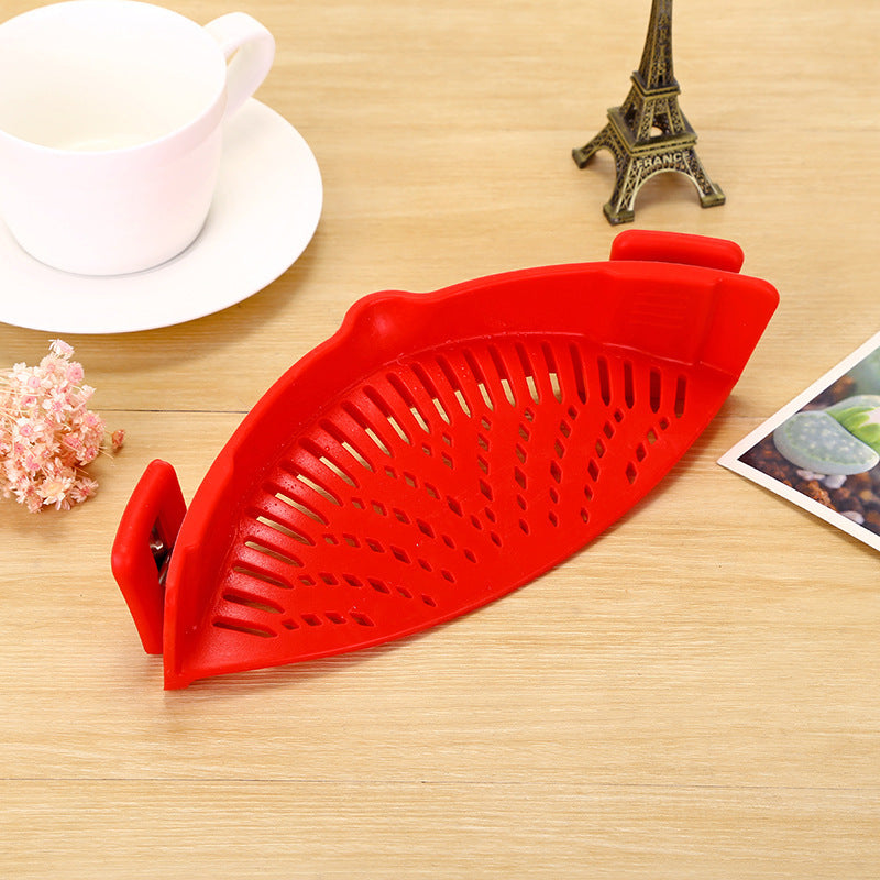 CLIP-ON SILICONE POT STRAINER