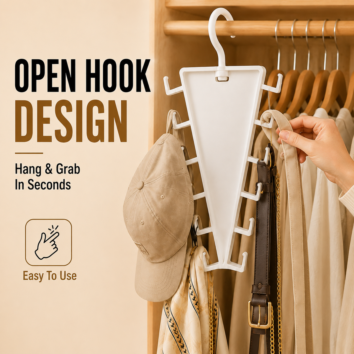 🔥 LAST DAY — BUY 2 GET 1 FREE! 12-Hook V-Shaped Closet Organizer — 9PCS ONLY $39.99