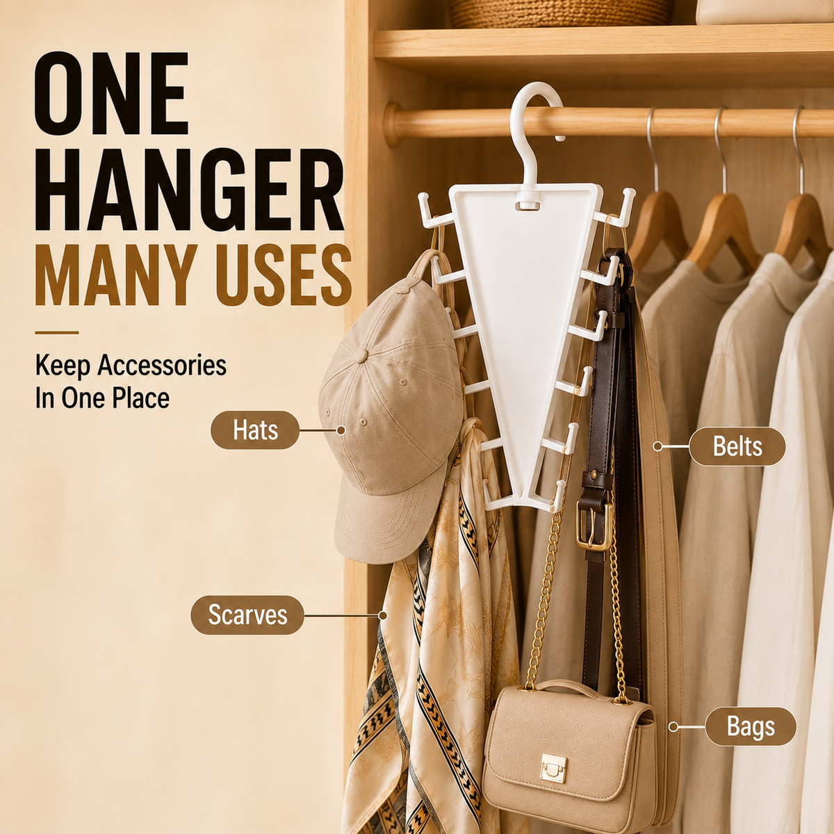 🔥 LAST DAY — BUY 2 GET 1 FREE! 12-Hook V-Shaped Closet Organizer — 9PCS ONLY $39.99