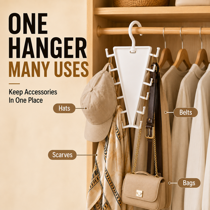 🔥 LAST DAY — BUY 2 GET 1 FREE! 12-Hook V-Shaped Closet Organizer — 9PCS ONLY $39.99