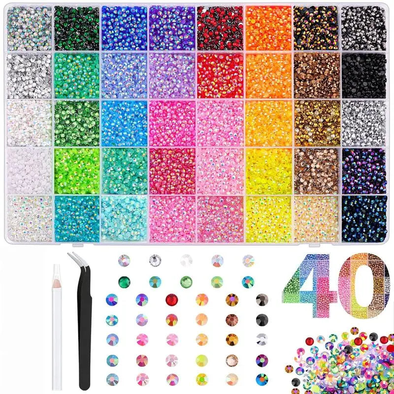 Rhinestone Bedazzling Kit- 40 Colors, Approx. 25KPieces