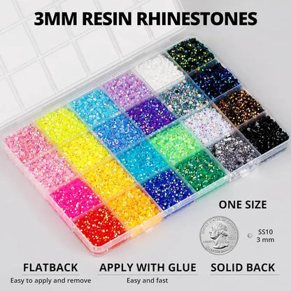 Rhinestone Bedazzling Kit- 40 Colors, Approx. 25KPieces