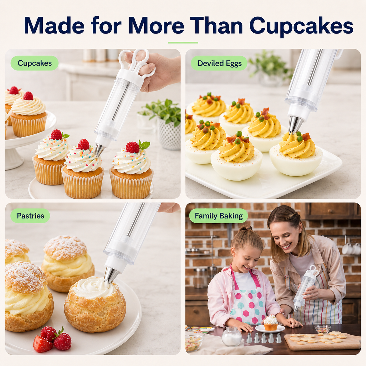 🔥 LAST DAY — BUY 1 GET 1 FREE 🎂 Stainless Steel Cake Decorating Gun Kit — $22.99