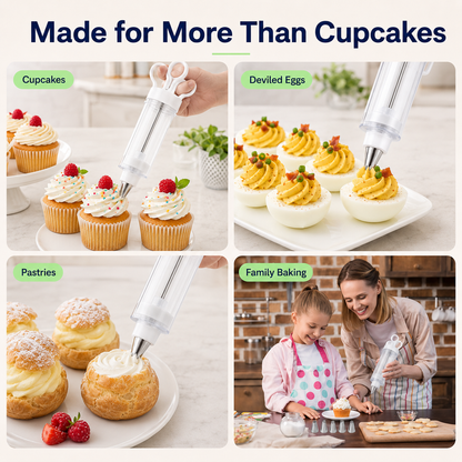 🔥 LAST DAY — BUY 1 GET 1 FREE 🎂 Stainless Steel Cake Decorating Gun Kit — $22.99