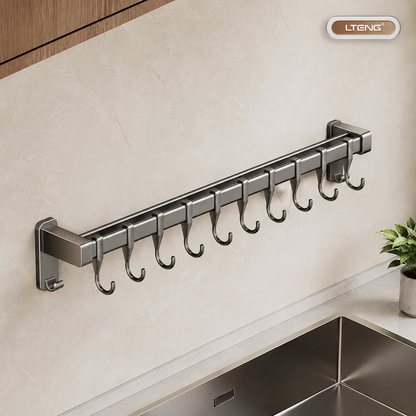 No-Drill Wall-Mounted Kitchen Utensil Rack