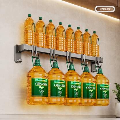 No-Drill Wall-Mounted Kitchen Utensil Rack