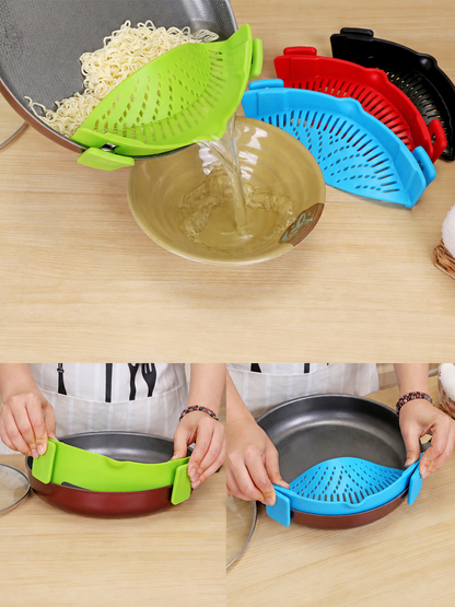 CLIP-ON SILICONE POT STRAINER