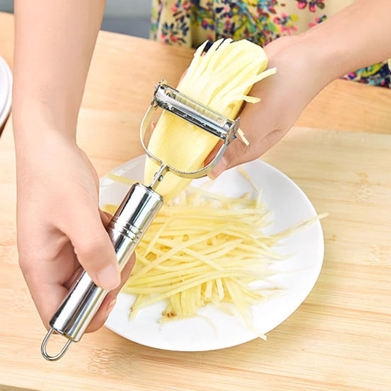 2-in-1 Stainless Steel Vegetable Peeler & Julienne Slicer