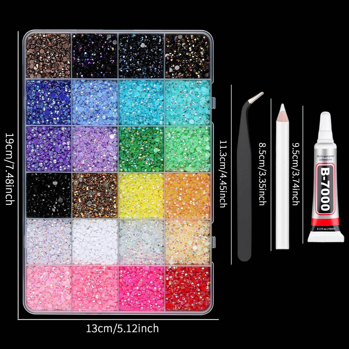 Rhinestone Bedazzling Kit- 40 Colors, Approx. 25KPieces