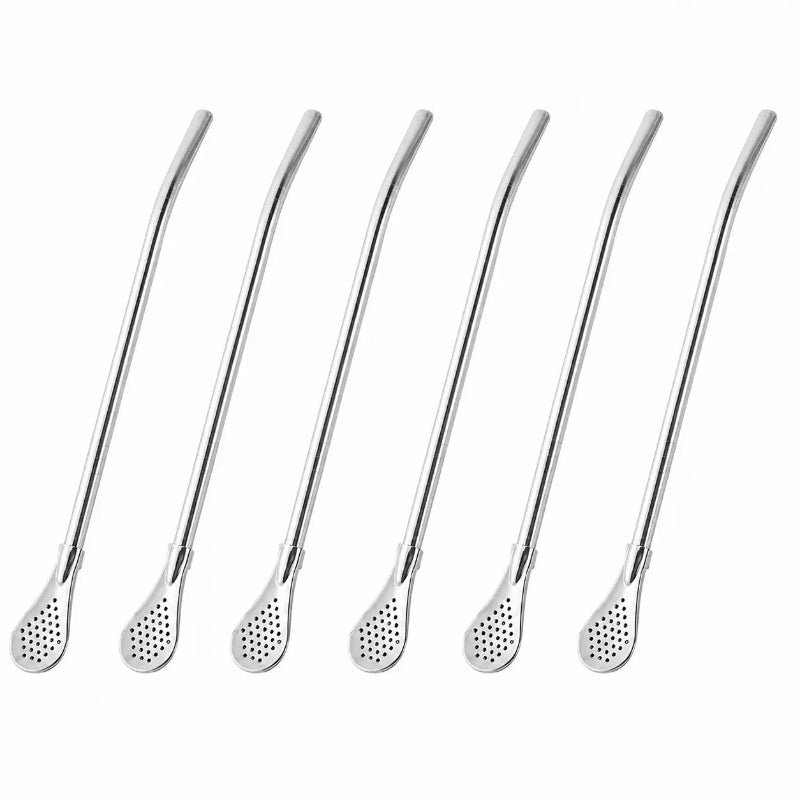 💥 LAST DAY Buy 1 get 1 free-Stainless Steel Yerba Mate Bombilla Straw, Reusable Metal Filter Drinking Straw for Loose Leaf Tea & Herbal Drinks