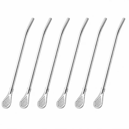 💥 LAST DAY Buy 1 get 1 free-Stainless Steel Yerba Mate Bombilla Straw, Reusable Metal Filter Drinking Straw for Loose Leaf Tea & Herbal Drinks