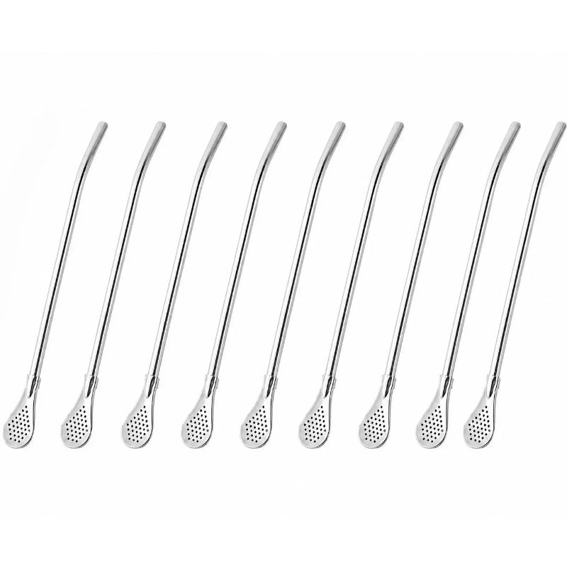 💥 LAST DAY Buy 1 get 1 free-Stainless Steel Yerba Mate Bombilla Straw, Reusable Metal Filter Drinking Straw for Loose Leaf Tea & Herbal Drinks