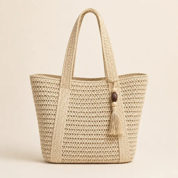 Woven Fringe Large CapacityStraw Tote