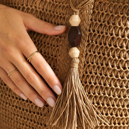 Woven Fringe Large CapacityStraw Tote