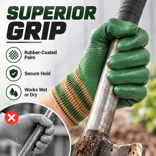 💥 50% OFF🎁 Rubber Coated Work Gloves with Knit Wrist Cuff