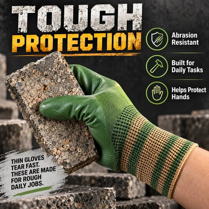 💥 50% OFF🎁 Rubber Coated Work Gloves with Knit Wrist Cuff
