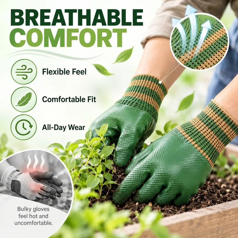 💥 50% OFF🎁 Rubber Coated Work Gloves with Knit Wrist Cuff