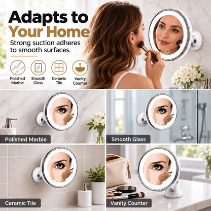 🔥 Limited-Time 50% OFF – 10X LED Magnifying Makeup Mirror
