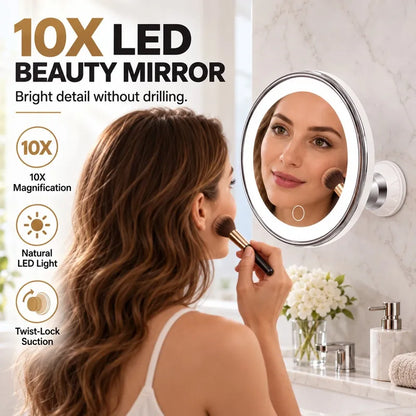 🔥 Limited-Time 50% OFF – 10X LED Magnifying Makeup Mirror