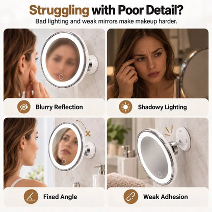 🔥 Limited-Time 50% OFF – 10X LED Magnifying Makeup Mirror
