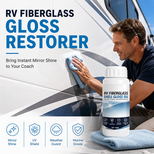 🔥 50% OFF 🚐 Fiberglass Gloss Restorer for RVs, Boats & Trailers – with UV & Weather Protection