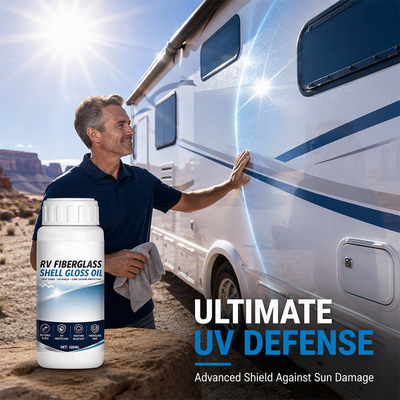 🔥 50% OFF 🚐 Fiberglass Gloss Restorer for RVs, Boats & Trailers – with UV & Weather Protection