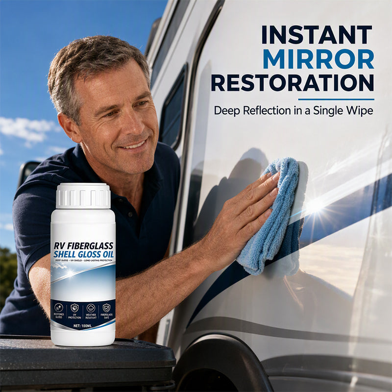 🔥 50% OFF 🚐 Fiberglass Gloss Restorer for RVs, Boats & Trailers – with UV & Weather Protection